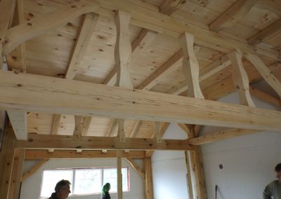 timber frame exposed ceiling
