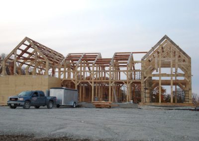 large timber frame home