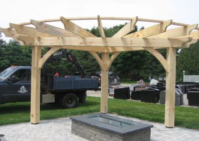 timber frame pergola